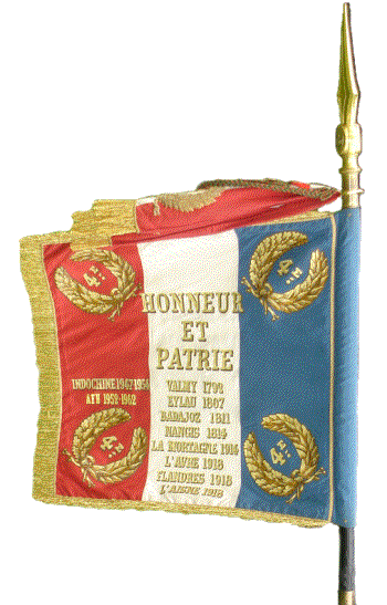 Regimental colors of the 4e Régiment de dragons.