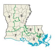 Louisiana: Kongress-Wahlkreise