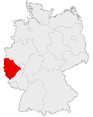 Lage der Eifel in Deutschland (Ausläufer in Belgien und Luxemburg)