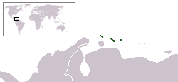 Location of ABC islands (Leeward Antilles) (dark green)