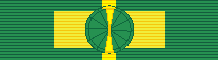 Green and yellow ribbon bar of the Senegalese Order of Merit - Grand Cross
