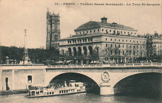 The Théâtre Sarah Bernhardt (now the Théâtre de la Ville) (c. 1905)