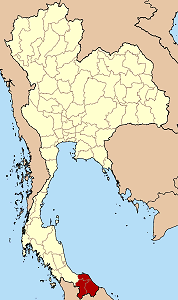 Map of the Patani region in the strict sense