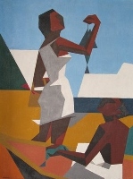 Buying Fish, an example of Andrade's early work in cubism.