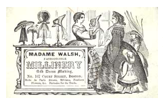 Madame Walsh, millinery, Court St., 19th century