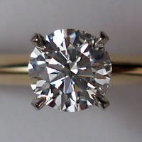 Faceted diamond