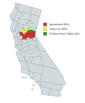 Greater Sacramento CSA and component areas