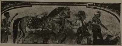 Panel 9: Horses and hounds being led by Sikhs