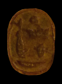 A scarab attributed to a king Menibre[1] who, according to Kitchen, may have been Tefnakht II. Bologna, Museo Civico Archeologico, KS 2670.