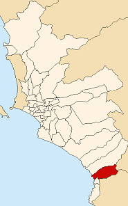Location of San Bartolo in the Lima province