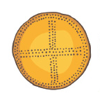 Corded Ware culture amber sun disc (illustration)