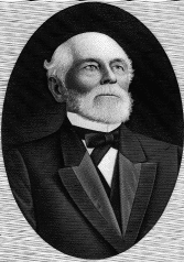 Portrait of William Marsh Rice with white hair