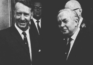 A photograph of Harold Wilson and Ian Smith