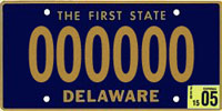 License plate for Delaware