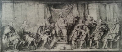 Grisaille sketch of Magistrates of Brussels, in the École nationale supérieure des Beaux-Arts in Paris