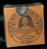 A container of Madame C.J. Walker's Wonderful Hair Grower is held in the permanent collection of The Children's Museum of Indianapolis.