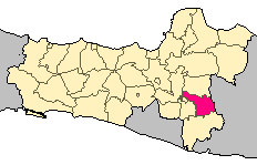 Location of Karangayar Regency in Central Java