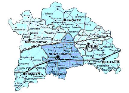 Karte des Powiats