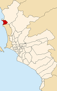 Location of Santa Rosa in the Lima province