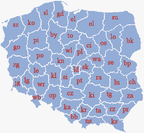 Poland's voivodeships after 1975.