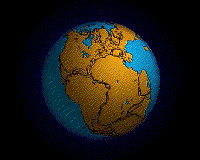 Animation of the rifting of Pangaea, a geological event that the dinosaurs lived through, leading to major differentiation by land mass.