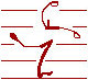 ...and its corresponding "Sutton DanceWriting" notation