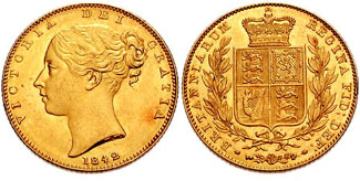 Queen Victoria, 1842 sovereign 662015