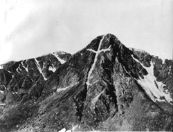 This photograph of the legendary Mount of the Holy Cross was taken by William Henry Jackson in 1874.