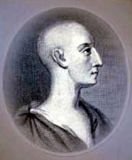 engraving of Ambrose Philips, 18th century poet