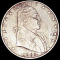 1909 obverse, small date with Washington facing right and "Liberty" surrounded by 7 stars to the left and 6 stars to the right
