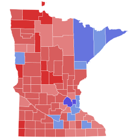 2022 Minnesota secretary of state election results map by county
