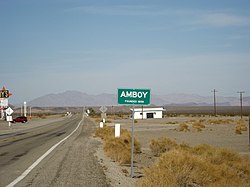 Amboy sign, west side of town