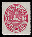 Saxon steed on an 1860s stamp of Brunswick