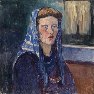 Woman with Blue Headscarf (date unknown)
