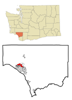 Location of Longview Heights, Washington