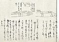 Description of the mechanism of a breech-loading swivel gun in Japanese. 16th century.