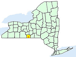Location in Chemung County in the state of New York