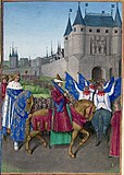 Entry of Charles V in Paris on 2 August 1358, Grandes Chroniques de France (1455–1460)