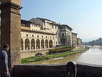 Banks of the Arno, seen from the Ponte Vecchio (Old Bridge), Florence