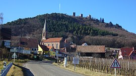 The road into Husseren-les-Châteaux
