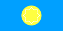 Proposed flag depicting yellow circle with 8-pointed star in it, on blue background