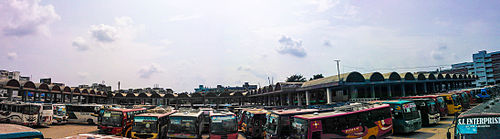 Panorama of Mohakhali Inter District Bus Terminal