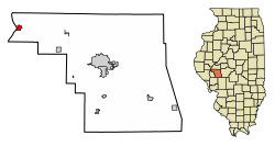 Location in Morgan County, Illinois