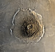Olympus Mons on Mars as viewed from Viking 1 in 1978