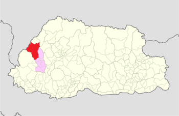 Location of Tsento Gewog