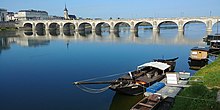 Cessart Bridge over the Loire River in Saumur
