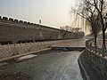 Frozen moat of the walled city of Qufu, China