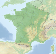 Reliefkarte: Frankreich