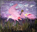Image 15In Roseate Spoonbills 1905–1909, Abbott Handerson Thayer tried to show that even the bright pink of these conspicuous birds had a cryptic function. (from Animal coloration)