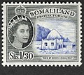Image 6left British Somaliland Protectorate stamp featuring the tomb of Sheikh Isaaq at Mait. (from History of Somaliland)